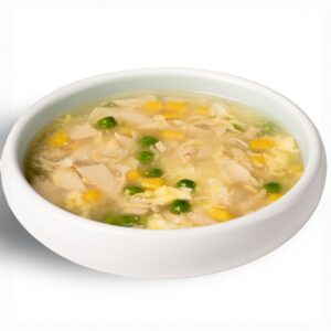 Zuppa di pollo e mais