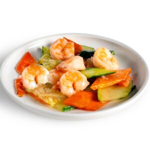 Gamberi con verdure