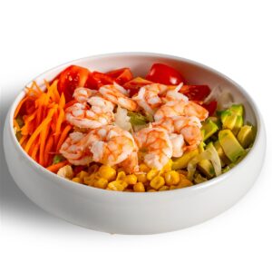 Insalata mista con gamberi