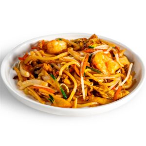 Ramen saltato con verdure e frutti di mare