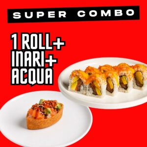 Inari + 1 roll + acqua